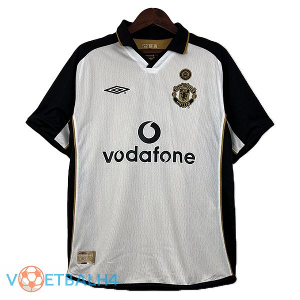 Manchester United Retro voetbal jersey 100th jubileum editie wit