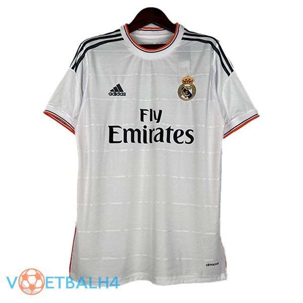 Real Madrid Retro voetbal jersey thuis wit 2013-2014