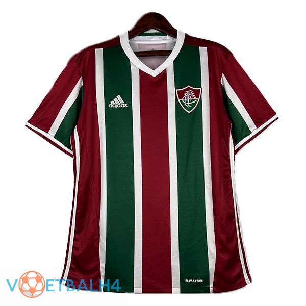 Fluminense Retro voetbal jersey thuis rood groente 2016-2017