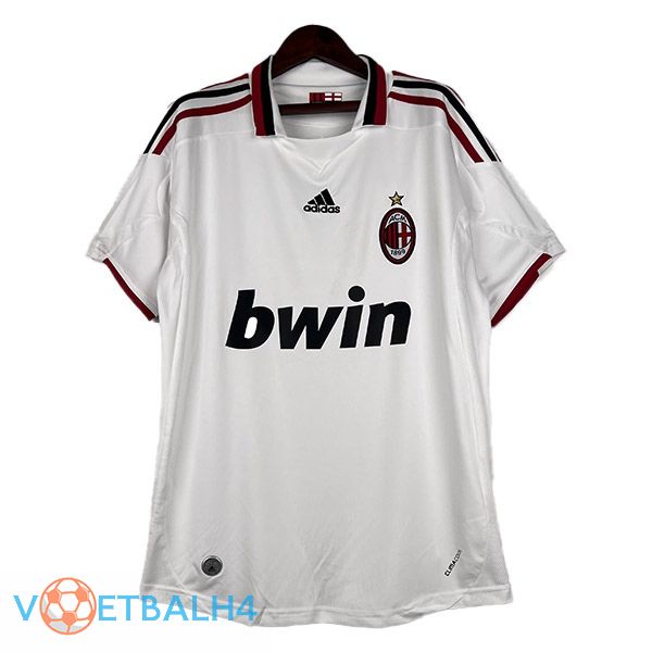 AC Milan Retro voetbal jersey uit wit 2009-2010