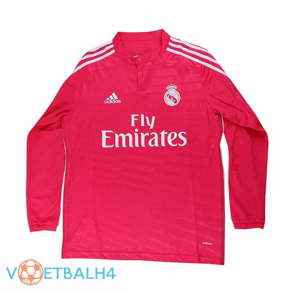 Real Madrid Retro uit jersey lange mouwRose 2014-2015