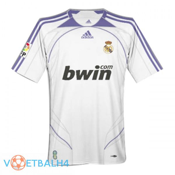 Real Madrid Retro thuis jersey wit 2007-2008