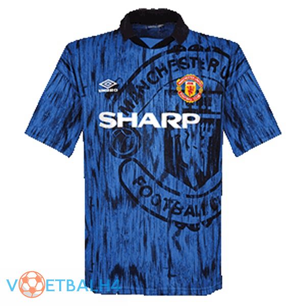 Manchester United Retro uit jersey blauw 1992-1993