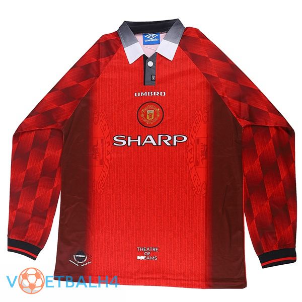 Manchester United Retro thuis jersey lange mouwrood 1996-1997