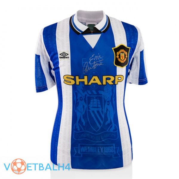 Manchester United derde Retro uit jersey wit blauw 1994-1995