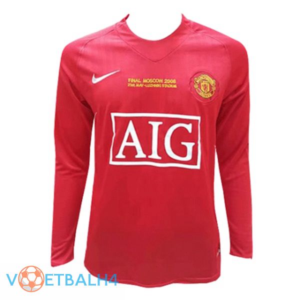 Manchester United Kampioen League Retro thuis jersey Manche 2007-2008