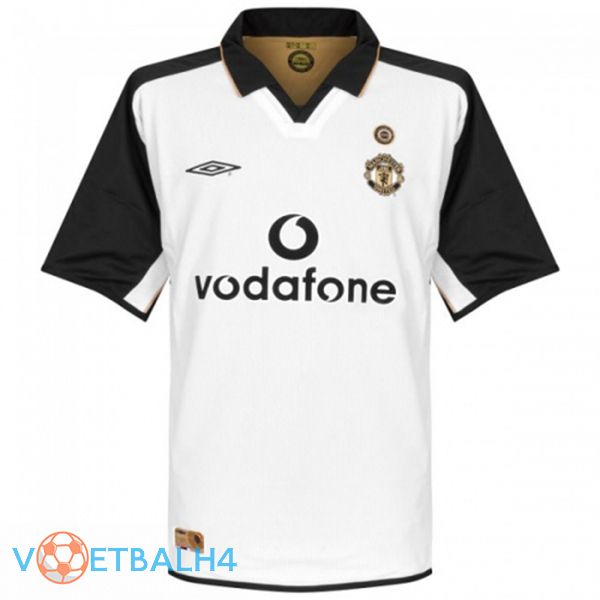 Manchester United Retro uit jersey wit 2001-2002