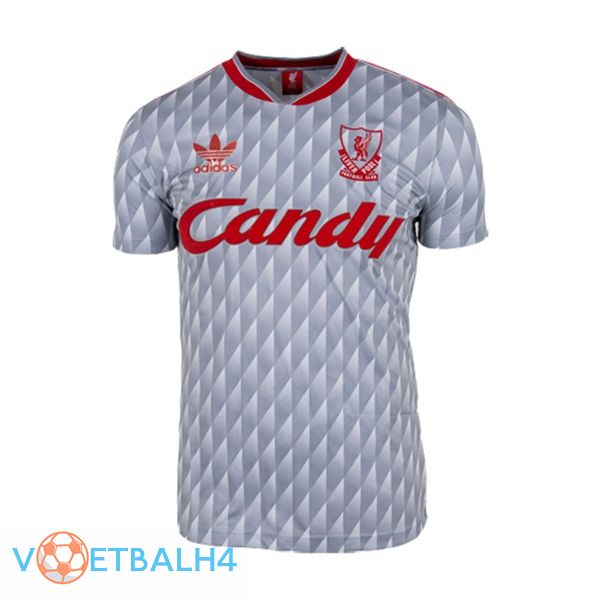 FC Liverpool Retro uit jersey grijs 1989-1991