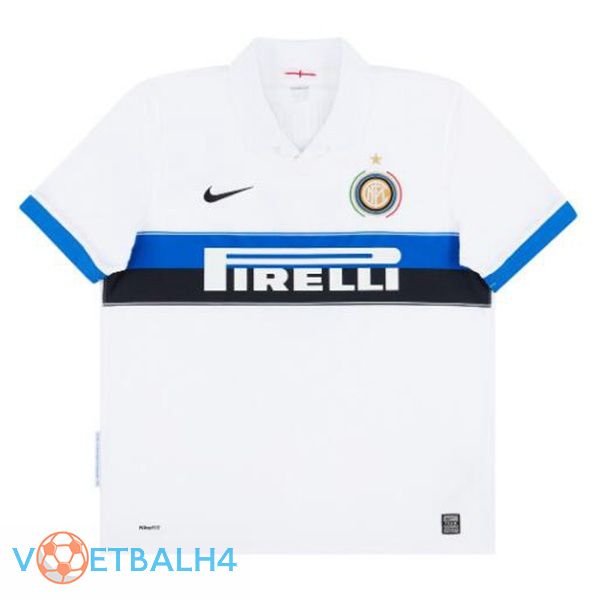 Inter Milan Retro voetbal jersey uit wit 2009-2010