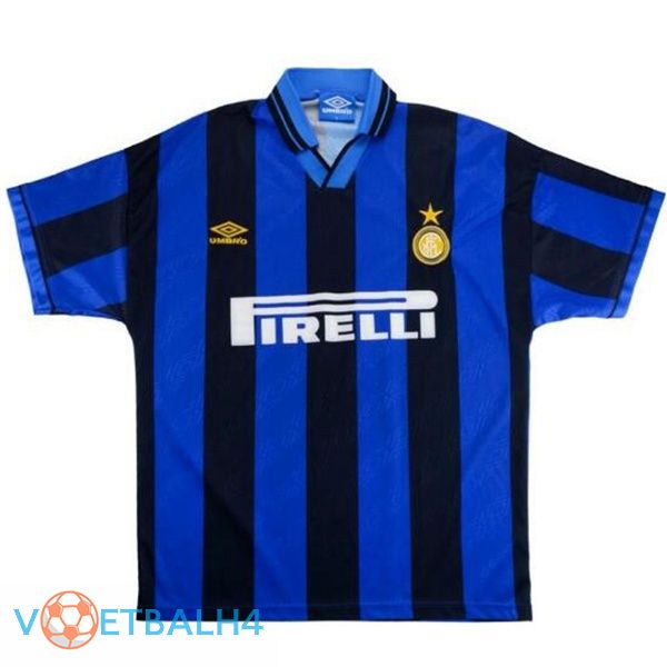 Inter Milan Retro voetbal jersey thuis blauw 1995-1996