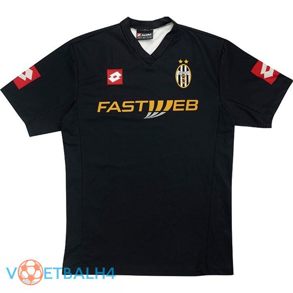 Juventus Retro voetbal jersey uit zwart 2001-2002