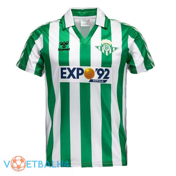 Real Betis Retro voetbal jersey thuis groente 1988-1989