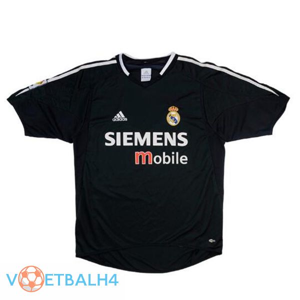 Real Madrid Retro voetbal jersey uit zwart 2004-2005