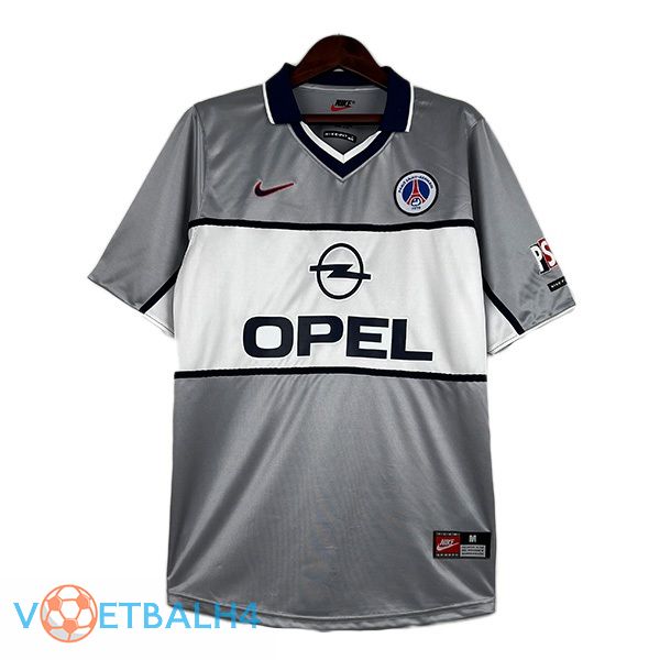 Paris PSG Retro voetbal jersey uit grijs 1999-2000