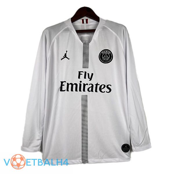 Paris PSG Retro voetbal jersey uit lange mouwwit 2018-2019