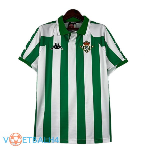 Real Betis Retro voetbal jersey thuis wit groente 2000-2001