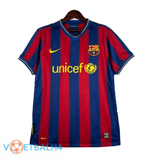 FC Barcelona Retro voetbal jersey thuis rood blauw 2009-2010