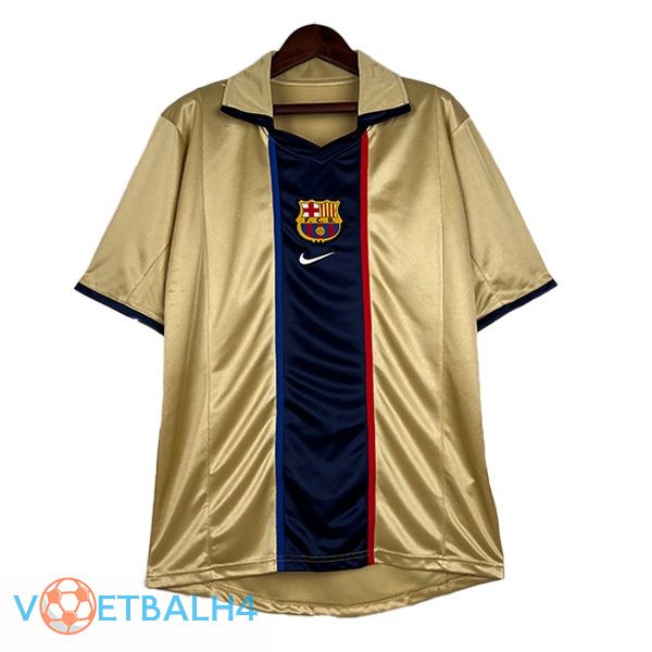 FC Barcelona Retro voetbal jersey uit geel 2002-2003