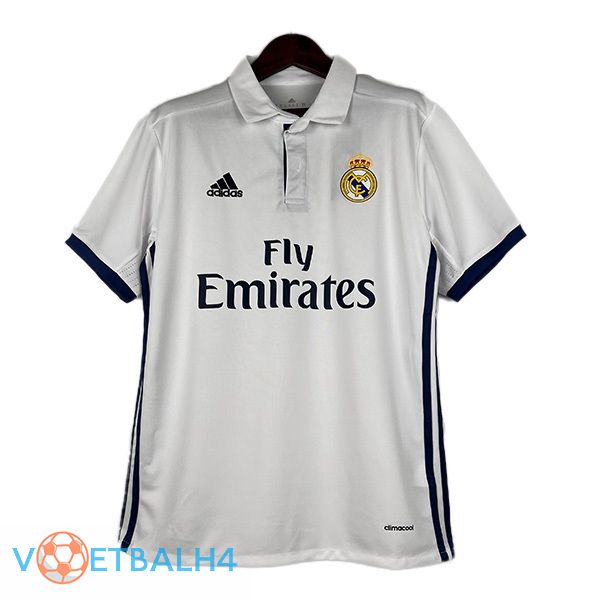 Real Madrid Retro voetbal jersey thuis wit 2016-2017