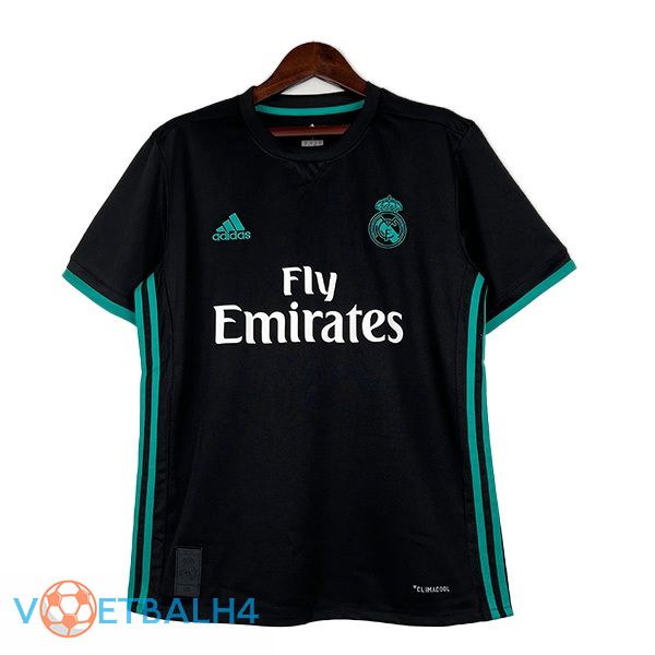 Real Madrid Retro voetbal jersey uit zwart 2017-2018