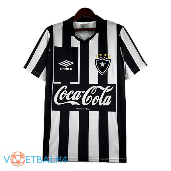 Botafogo Retro thuis voetbal jersey zwart wit 1992