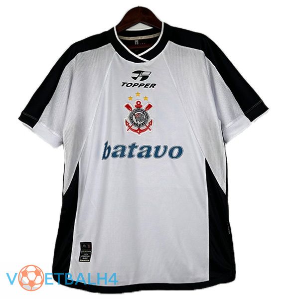 Corinthians Retro thuis voetbal jersey wit 2000