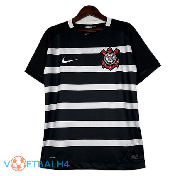 Corinthians Retro uit voetbal jersey zwart 2015-2016