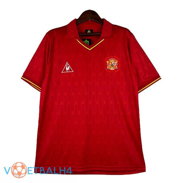 Spanje Retro thuis voetbal jersey rood 1988-1991