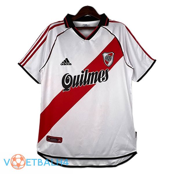 River Plate Retro voetbal jersey thuis wit 2000-2001