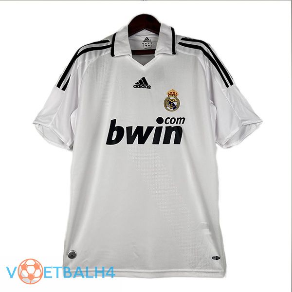 Real Madrid Retro voetbal jersey thuis wit 2008-2009