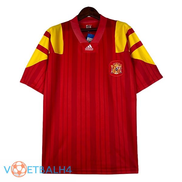 Spanje Retro voetbal jersey thuis rood 1992-1994