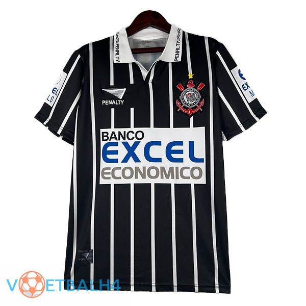 Corinthians Retro voetbal jersey uit zwart 1997