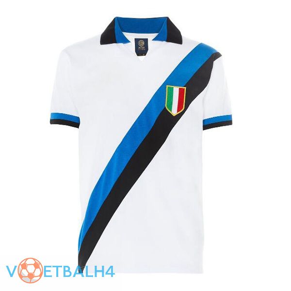 Inter Milan Retro voetbal jersey uit wit blauw 1963-1964