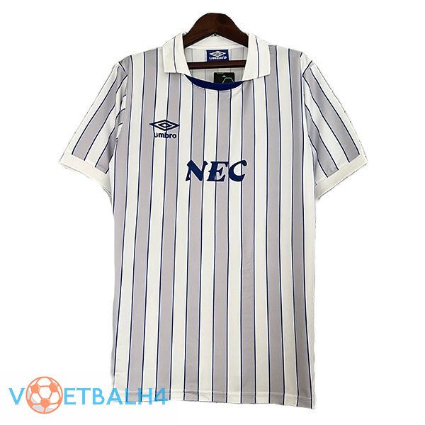 Everton Retro voetbal jersey uit wit grijs 1988-1990