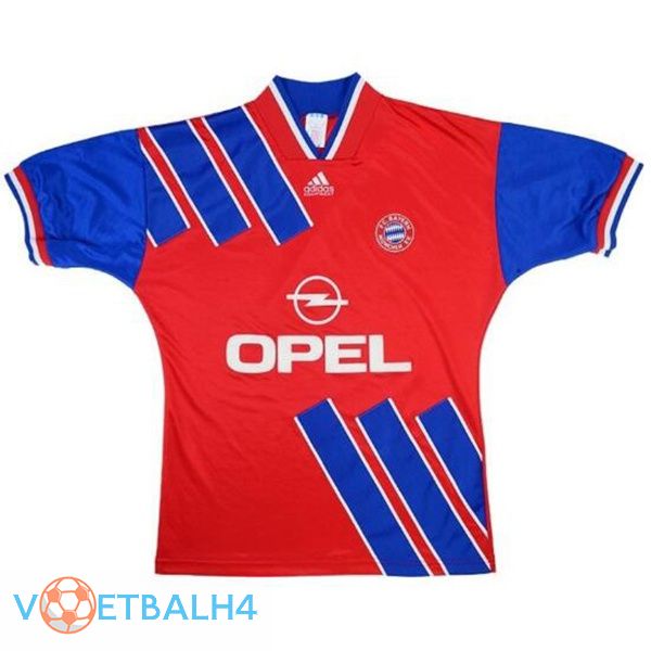 Bayern Munich Retro voetbal jersey thuis rood blauw 1993-1995