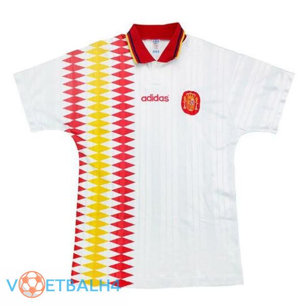 Spanje Retro voetbal jersey uit wit 1994