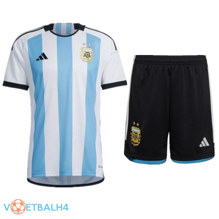 Argentinië voetbal jersey thuis + korte broek wereldbeker 2022