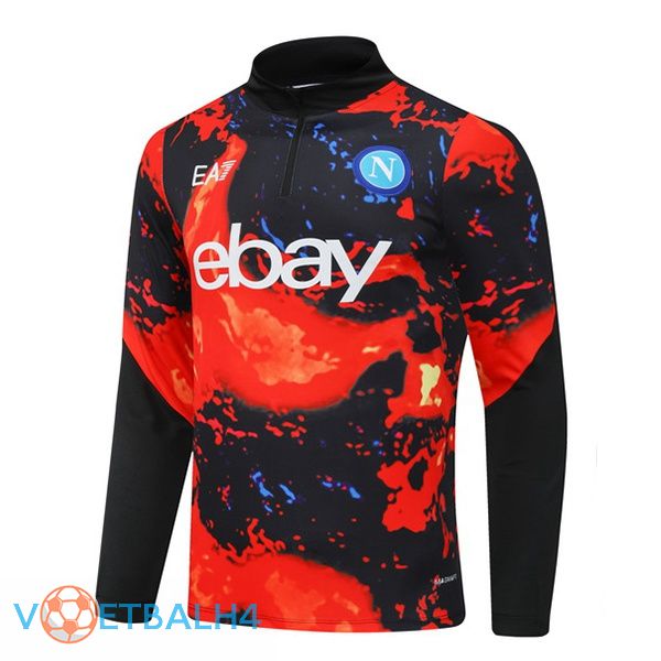 SSC Napoli Training Sweatshirt rood zwart 2024/2025