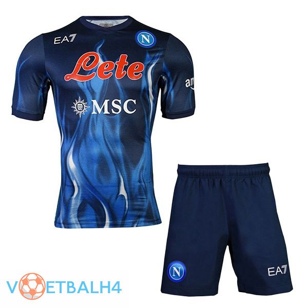 SSC Napoli kinderen derde jerseys blauw 2021-2022