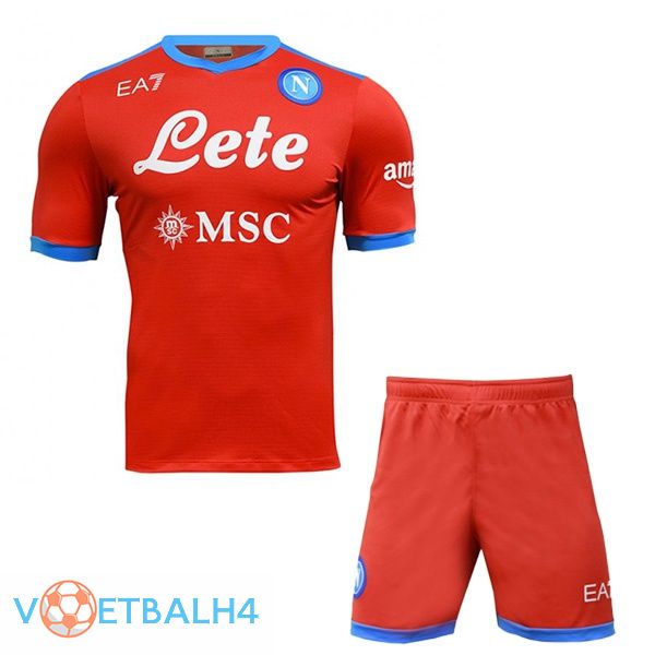 SSC Napoli kinderen Four jerseysth rood 2021-2022