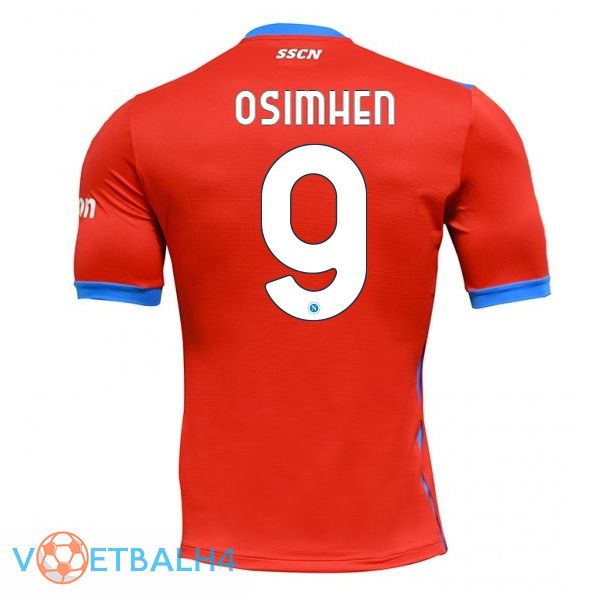 SSC Napoli (Osimhen 9) Four jerseysth rood 2021-2022