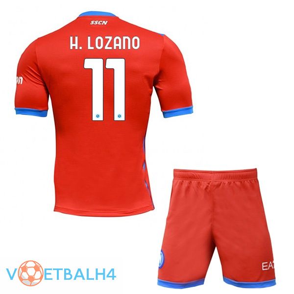 SSC Napoli (Lozano 11) kinderen Four jerseysth rood 2021-2022