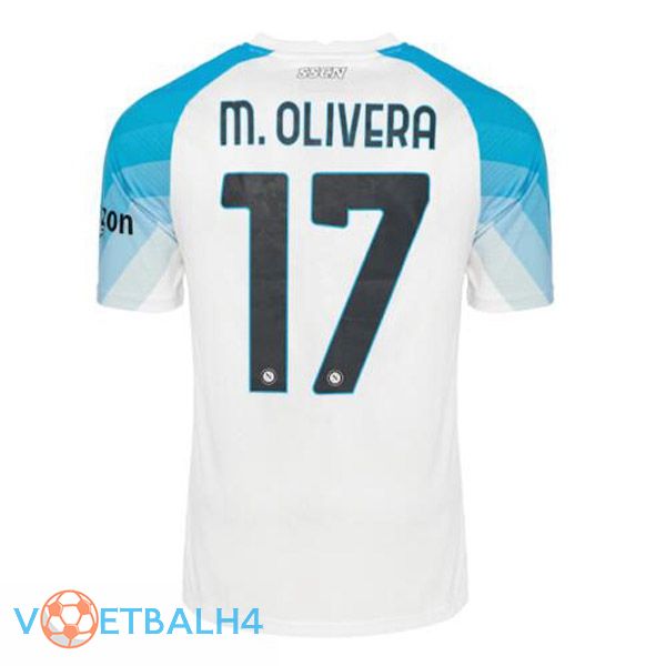 SSC Napoli (M.Olivera 17) voetbal jersey Face Game blauw wit 2022/2023