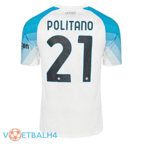 SSC Napoli (Politano 21) voetbal jersey Face Game blauw wit 2022/2023