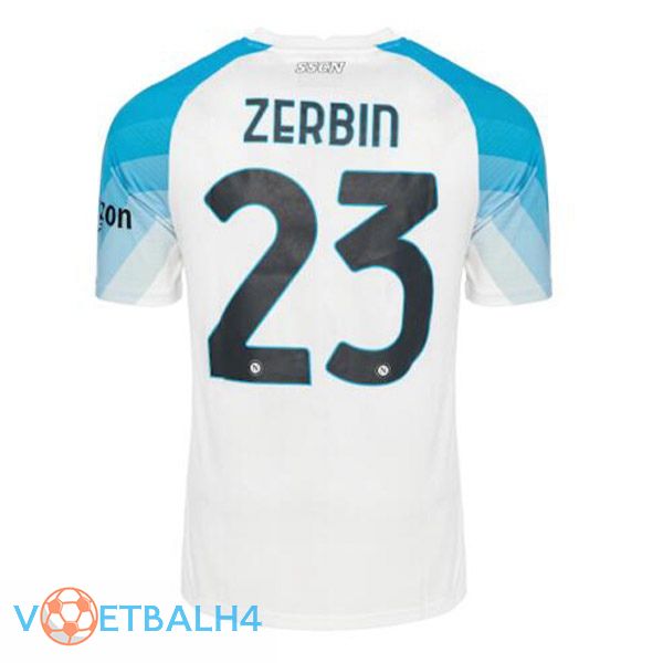 SSC Napoli (Zerbin 23) voetbal jersey Face Game blauw wit 2022/2023