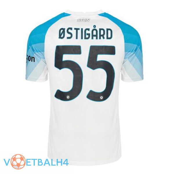 SSC Napoli (Ostigard 55) voetbal jersey Face Game blauw wit 2022/2023