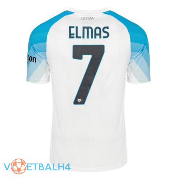 SSC Napoli (Elmas 7) voetbal jersey Face Game blauw wit 2022/2023