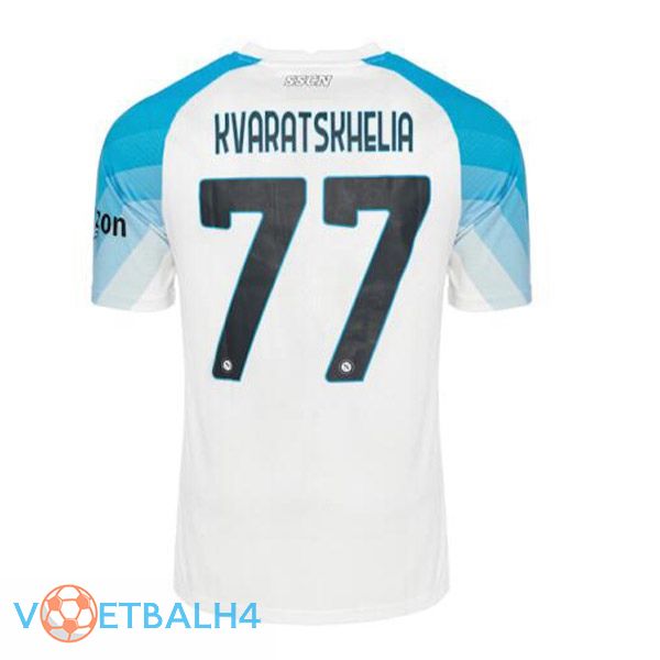 SSC Napoli (Kvaratskhelia 77) voetbal jersey Face Game blauw wit 2022/2023