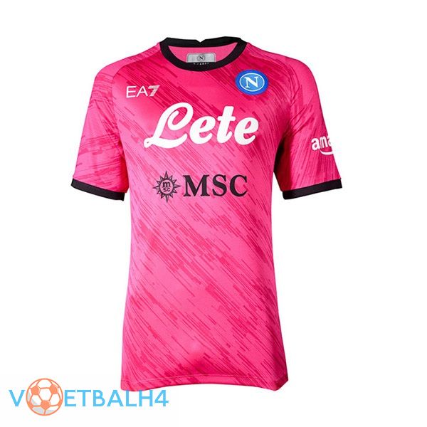 SSC Napoli voetbal jersey doelman roze 2022/2023