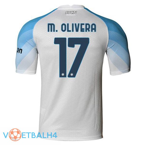 SSC Napoli (M. Olivera 17) voetbal jerseys thuis wit 2022-2023